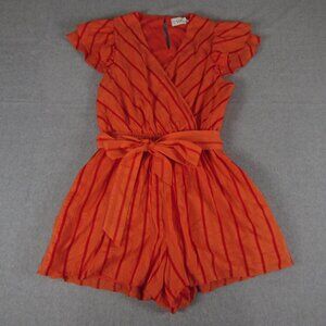 Tanya‎ Taylor Marie Romper Size 6 Orange Striped
